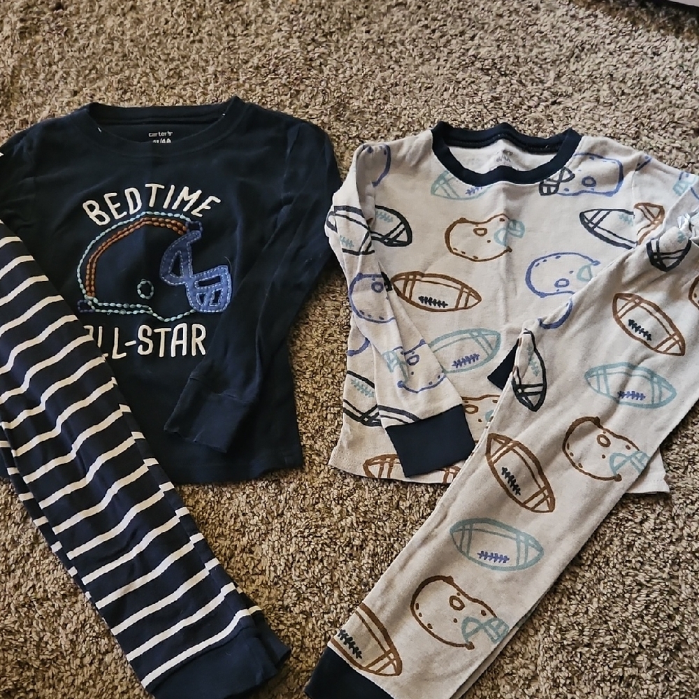Carter's Navy and Gray Sports Pajama Set